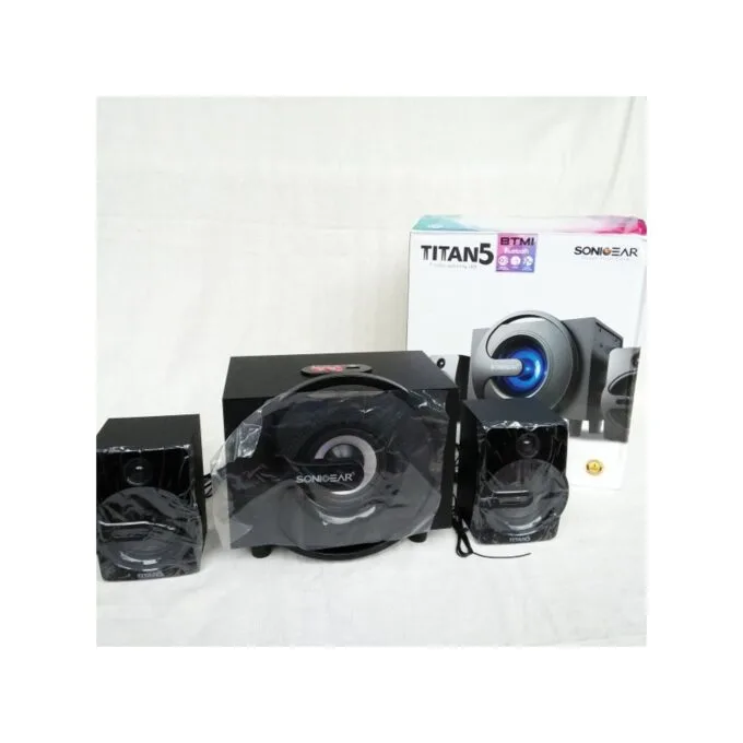 SonicGear 2.1 PC Speakers - Titan5 - BT USB FM LED 40W — image 2