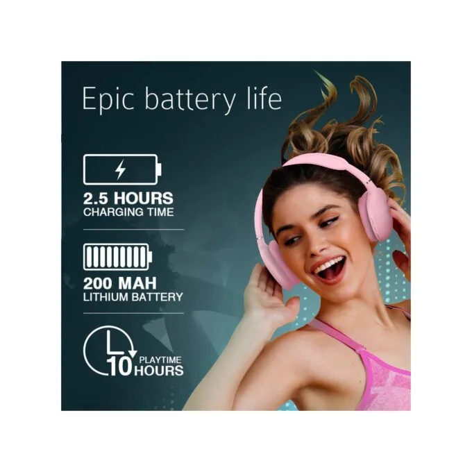 SonicGear - Airphone 6 - Bluetooth Headphones Pink — image 3