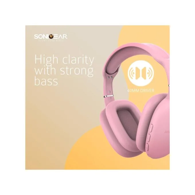 SonicGear - Airphone 6 - Bluetooth Headphones Pink — image 5