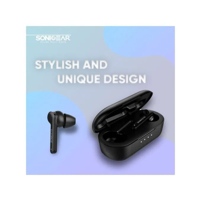 SonicGear EARPUMP - TWS 5 PRO - IPX5 Earphones Black — image 2