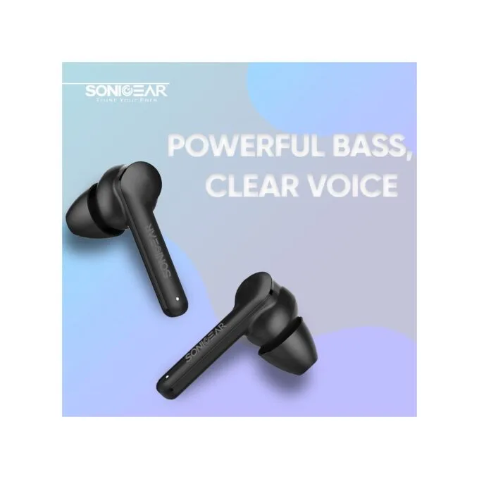 SonicGear EARPUMP - TWS 5 PRO - IPX5 Earphones Black — image 3