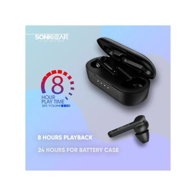SonicGear EARPUMP - TWS 5 PRO - IPX5 Earphones Black — image 4