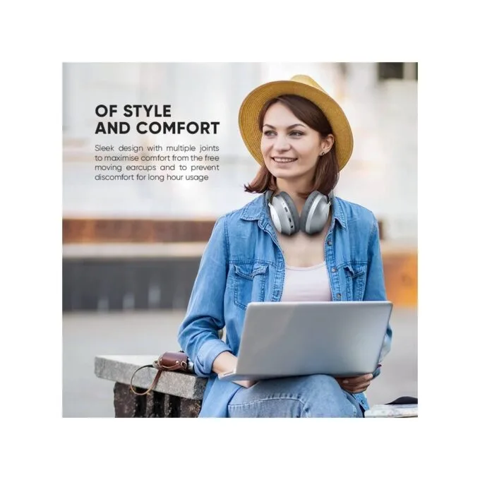 SonicGear Headphones - DNC3000 - Bluetooth AIRPHONE Platinum Silver — image 2