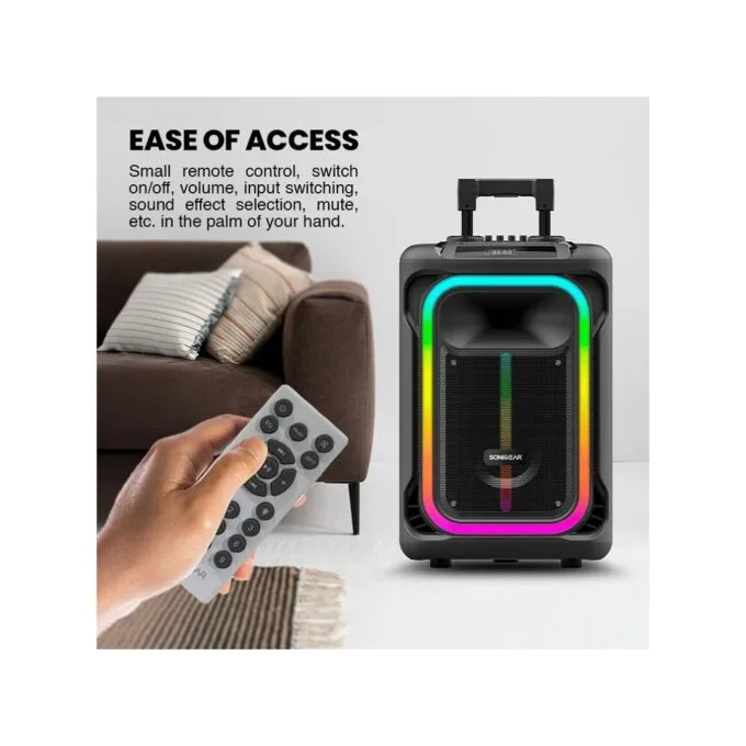 SonicGear HYPERBOX - 1500 Pro - 15'' Portable Karaoke Speaker 240W BT USB 2x Wireless Mics — image 4