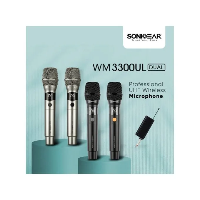SonicGear Microphone Wireless 2xHandsets - WM 3000UL - DUAL Obsidian — image 2