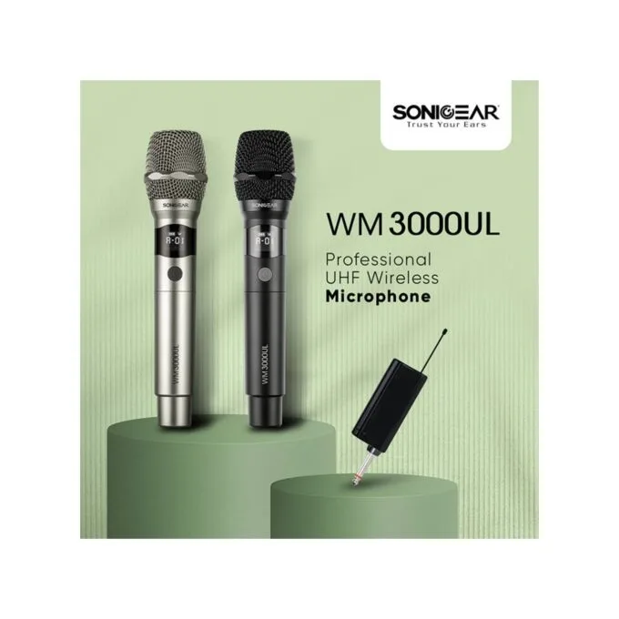 SonicGear Microphone Wireless 2xHandsets - WM 3000UL - DUAL Obsidian — image 3