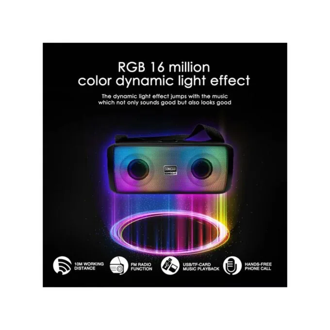 SonicGear - SONICGO!3 - RGB Portable Bluetooth Speaker with FM Radio & USB — image 5