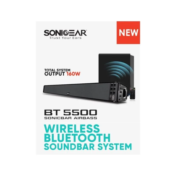 SonicGear Soundbar - BT-5500 - 160W Soundbar with Wireless SubWoofer BT-USB-FM-HDMI — image 2