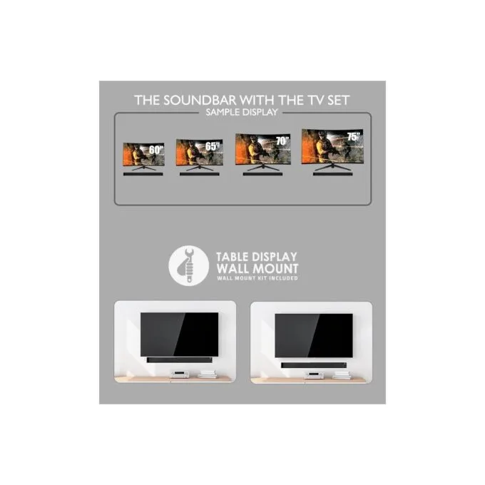 SonicGear Soundbar - BT-5500 - 160W Soundbar with Wireless SubWoofer BT-USB-FM-HDMI — image 7