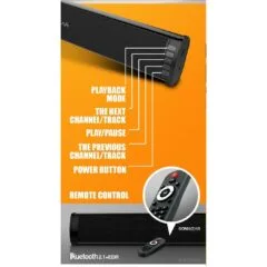 SonicGear Soundbar for TV PC - SONICBAR 3000 - 40W RMS Bluetooth, SD Card & FM