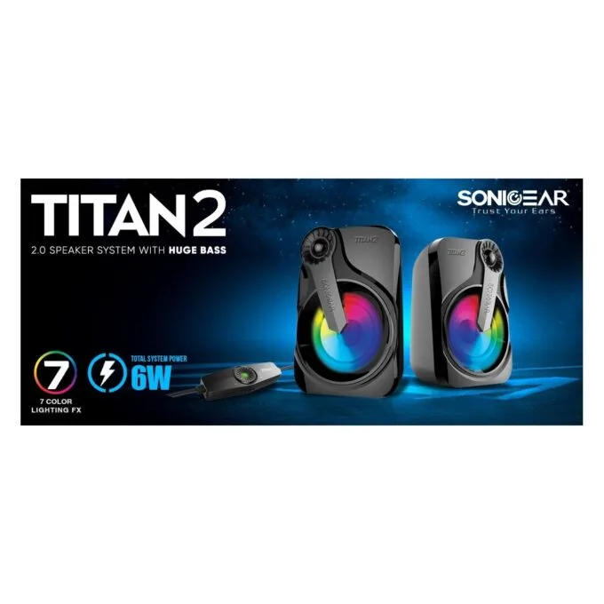 SonicGear USB Speakers - Titan2 - 2.0 12W 7LFX — image 2