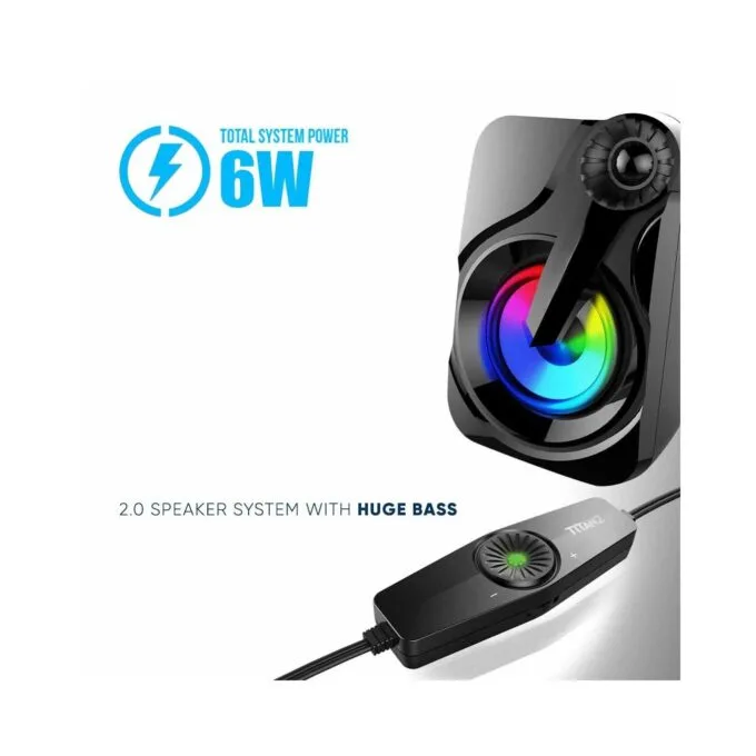 SonicGear USB Speakers - Titan2 - 2.0 12W 7LFX — image 3