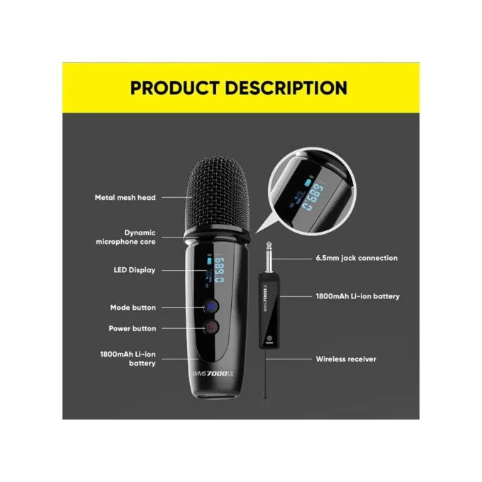 SonicGear Wireless Microphone - WMS 7000 UL - Wireless Microphone with receiver — image 3