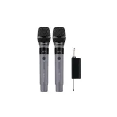 SonicGear WM2200UL - DUAL Gray 2 x Wireless 2.4GHz Rechargeable Microphone Handsets with LED Display