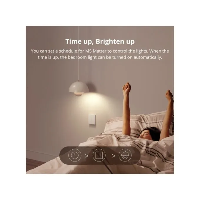 Sonoff Matter WiFi Smart Wall Mechanical Switch 1-Button White - M5 - Matter WiFi Smart Wall Mechanical Switch 1-Button White — image 11