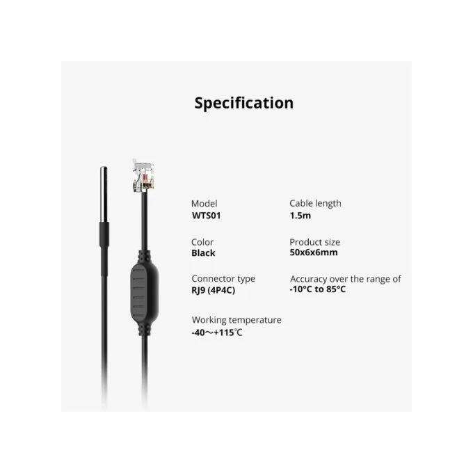 Sonoff Smart Sensor Temperature & Humidity Tube - WTS01 - Smart Sensor Temperature & Humidity Tube — image 5