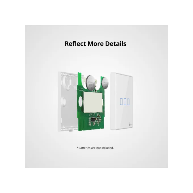 Sonoff Smart Wall Touch Switch White - T2EU3C-RF - 433MHz remote controller — image 11