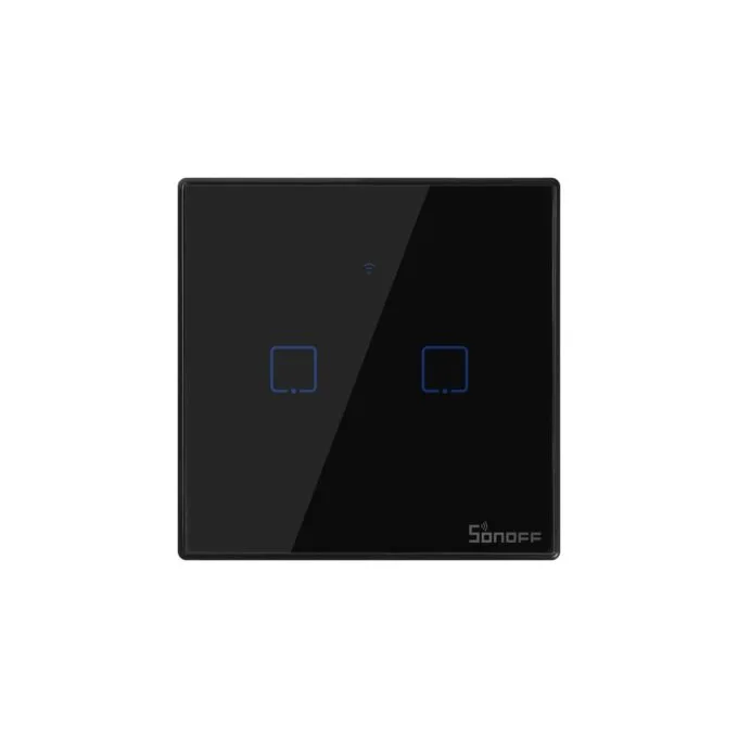 Sonoff WiFi Smart Wall Touch Switch - T3 UK 2C - Black — image 1