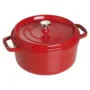 Staub La Cocotte 24cm rund. Kirsch-rot. Gusseisen