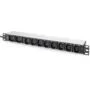 Steckdosenleiste Aluminium PDU 1U - DIGITUS - 16A 230VAC 50-60Hz, 8x C13, 2x C19, 2 m cable