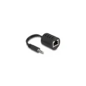 Stereo audio extender RJ-45 socket to 3.5mm jack, Cat.5, adapter