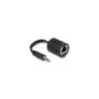 Stereo audio extender RJ-45 socket to 3.5mm jack, Cat.5, adapter