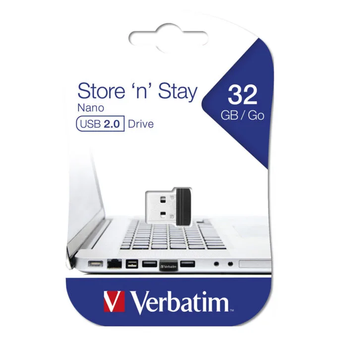 STICK 32GB USB 2.0 Verbatim Store'n'Stay Nano blue — image 8