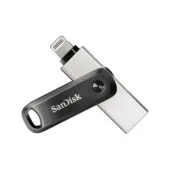 STICK 64GB USB 3.1 SanDisk iXpand Go Apple Lightning - Black/Silver