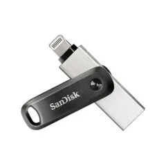 STICK 64GB USB 3.1 SanDisk iXpand Go Apple Lightning - Black/Silver