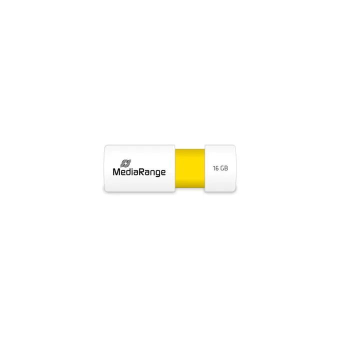 STICK MediaRange USB-Stick 16GB USB 2.0 Slider yellow — image 3
