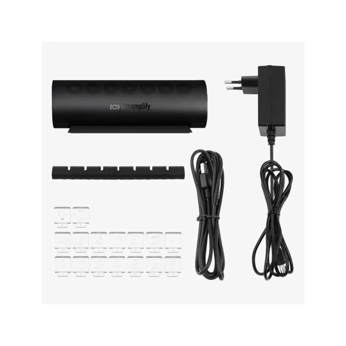 Streamplify HUB - CTRL 7 - 7x USB 3.0 Type A, RGB, 12V, EU Power Cable - Black — image 9