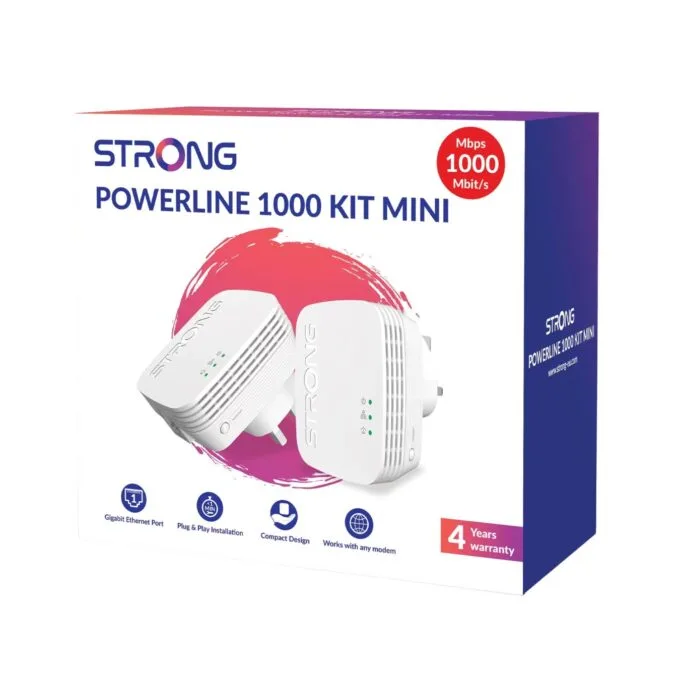 Strong Powerline Kit - POWERL1000DUOMINIUK - AV1000 Mini 1000Mbps UK — image 3
