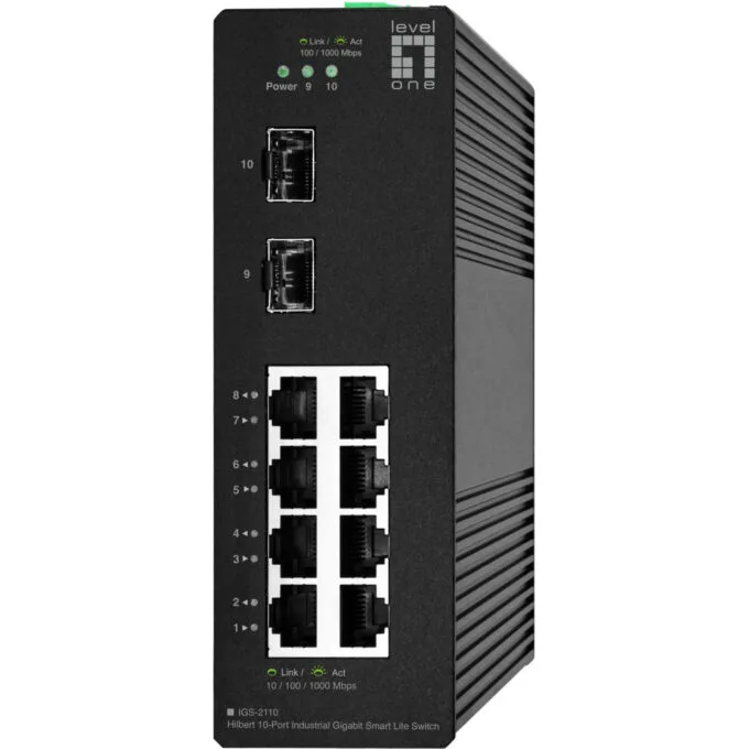 Switch 10x GE IGS-2110 2xSFP. 8xRJ45 Ports sw — image 1