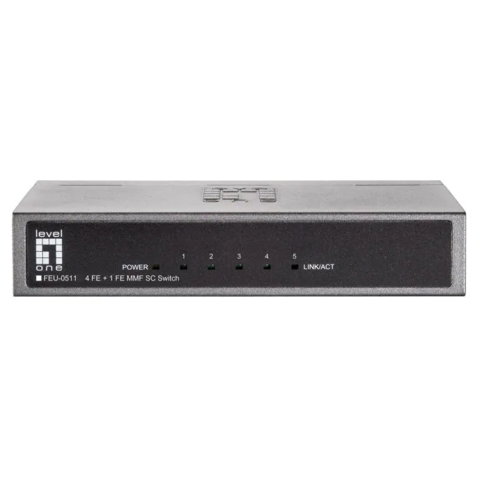 Switch 4x FE FEU-0511 1x SC MM Fiber Metall — image 4