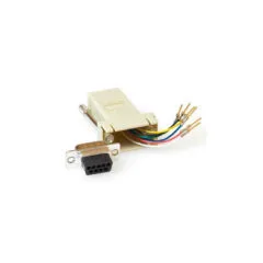 TD09M8 MOUNTABLE HEAVY DUTY ADAPTER RJ-45 FEMALE TO 09 POLE D-SUB MALE, ACT