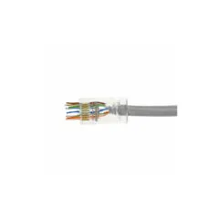 TD168B MODULAR PLUG EASY CONNECT PASS THROUGH UNSHIELDED CAT6 (8P 8C) RJ45 25pcs ACT