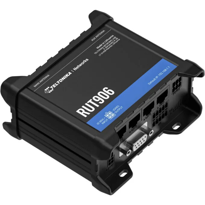 Teltonika RUT906 - Industrial Dual‑SIM LTE Router - Black, 128MB RAM, 0.58GHz CPU — image 3