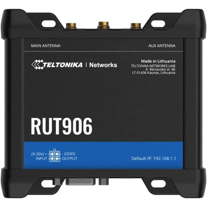 Teltonika RUT906 - Industrial Dual‑SIM LTE Router - Black, 128MB RAM, 0.58GHz CPU — image 5
