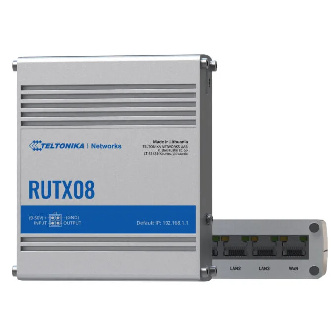 Teltonika RUTX08 Router - Quad-core CPU, 256MB RAM, 4× Gigabit Ethernet, Industrial — image 4