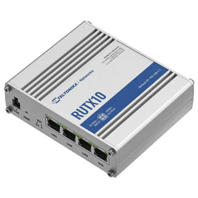 Teltonika RUTX10 - Dual-band Wi-Fi 5 Router, 4x Gigabit LAN, USB 2.0, 256MB RAM, ARM Cortex-A7 717MHz, Grey — image 2