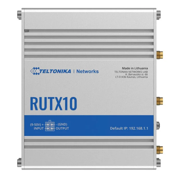 Teltonika RUTX10 - Dual-band Wi-Fi 5 Router, 4x Gigabit LAN, USB 2.0, 256MB RAM, ARM Cortex-A7 717MHz, Grey — image 3