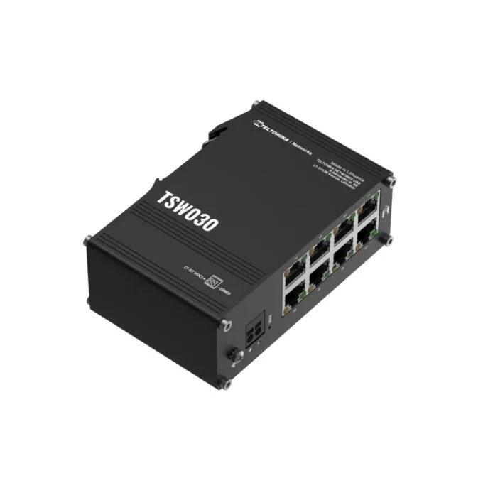 Teltonika TSW030 Unmanaged Ethernet Switch 8x100 Mbps - TSW030 - Black — image 5