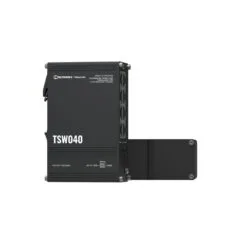 Teltonika TSW040 Unmanaged 8-Port PoE+ Switch - TSW040 - 8x Fast Ethernet, 240W PoE Budget, 48V, Black, Aluminium