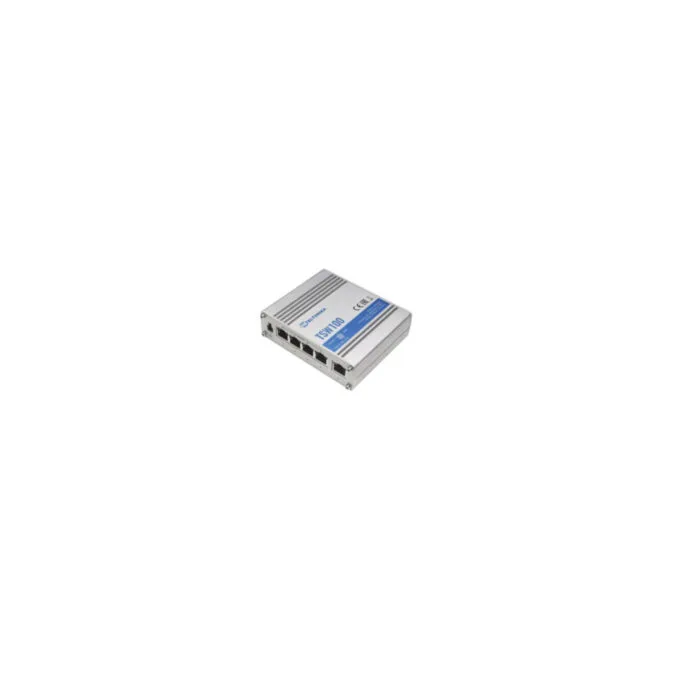 Teltonika TSW100 - 5-Port Gigabit Switch (4×PoE 30W/port, 120W Budget) - Blue Metallic, Aluminium — image 3