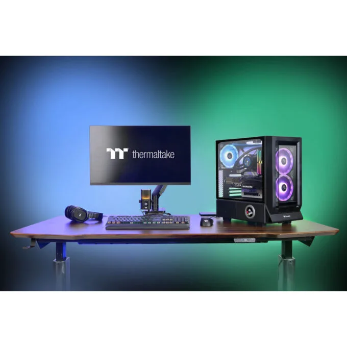 Thermaltake Ceres 350 MX - Mid Tower PC Case - Black, E-ATX/ATX/mATX/Mini-ITX, 360mm Front Radiator, USB-C — image 5