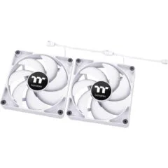 Thermaltake CT140 - White 140mm PC Cooling Fan - 500-1500 RPM - 2 Pack