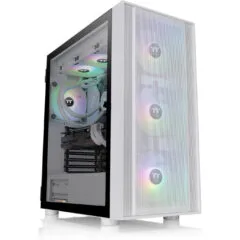 Thermaltake H570 TG ARGB - Mid Tower PC Case - Snow White, Tempered Glass, ARGB Fans, E-ATX/ATX/mATX/mini-ITX