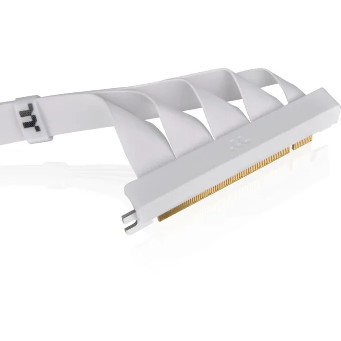 Thermaltake PCI-E 4.0 Dual 90° Riser Cable 400mm Snow - AC-077-CO6OTN-C1 - White, PCIe x16 Gen 4.0, 90° angled — image 3