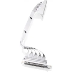 Thermaltake PCI-E 4.0 Dual 90° Riser Cable 400mm Snow - AC-077-CO6OTN-C1 - White, PCIe x16 Gen 4.0, 90° angled