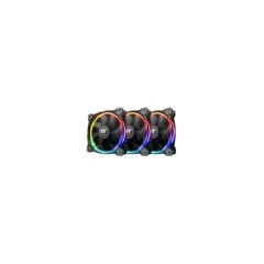 Thermaltake Riing 12 LED RGB Sync - 3x 120mm PWM Fans, Black, 800–1500 RPM
